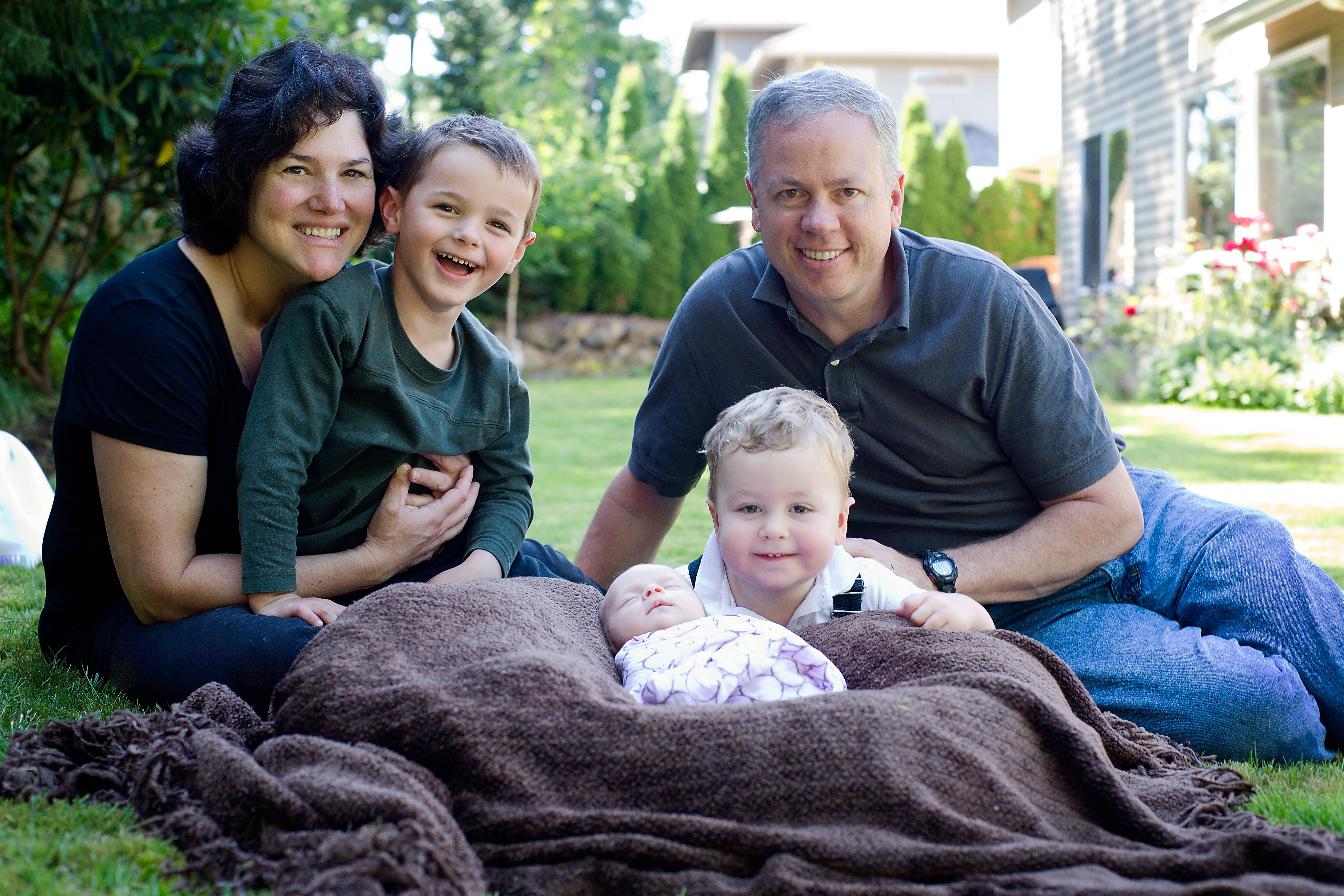 Bruce Guthrie with his family